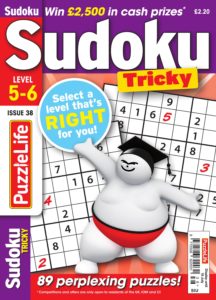 PuzzleLife Sudoku Tricky – June 2019