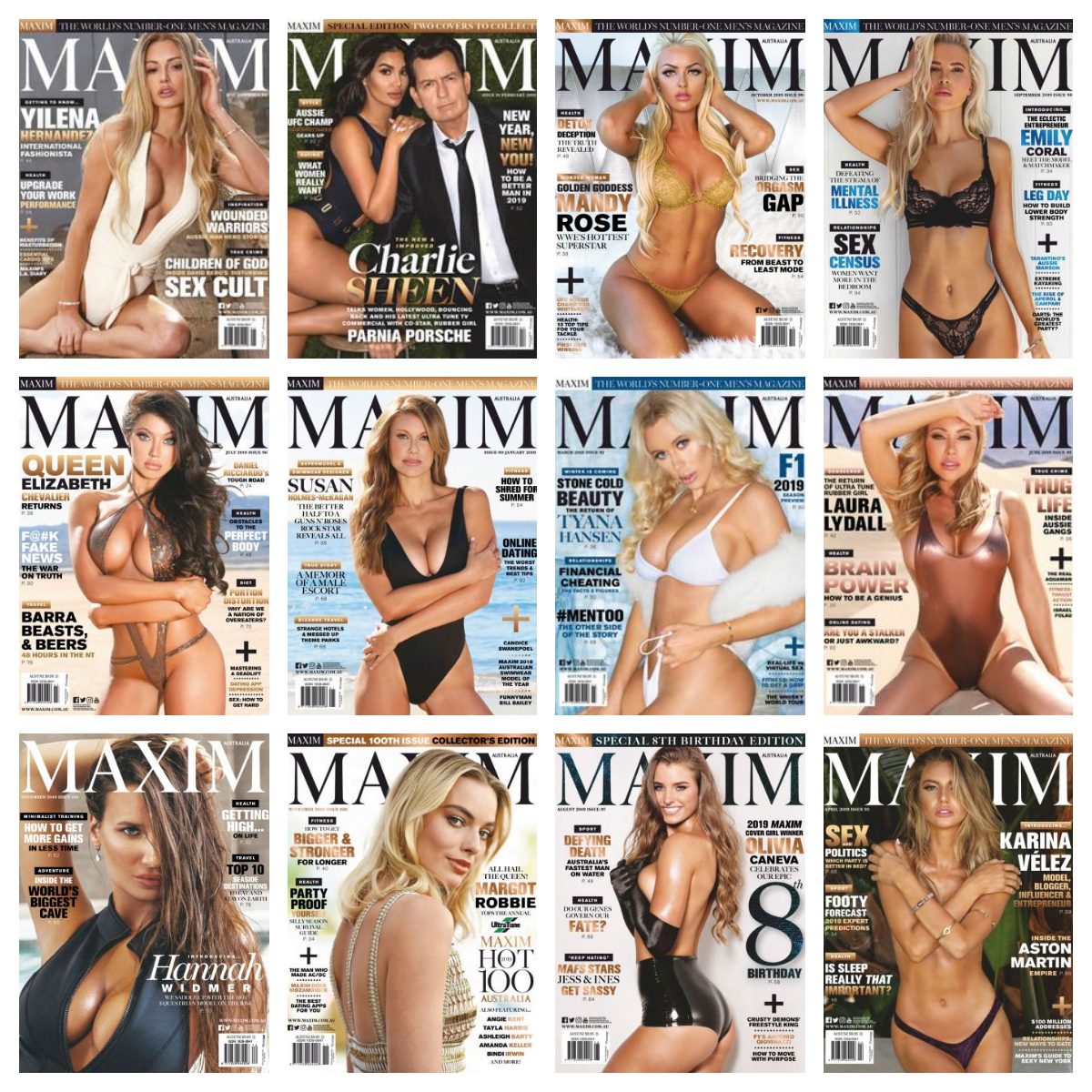 Maxim Australia – 2019 Full Year Issues Collection