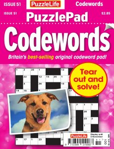 PuzzleLife PuzzlePad Codewords – Issue 51 – October 2020