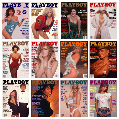 Playboy USA – Full Year 1990 Issues Collection