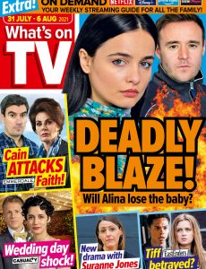 What’s on TV – 31 July 2021