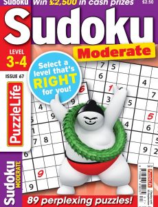 PuzzleLife Sudoku Moderate – August 2021