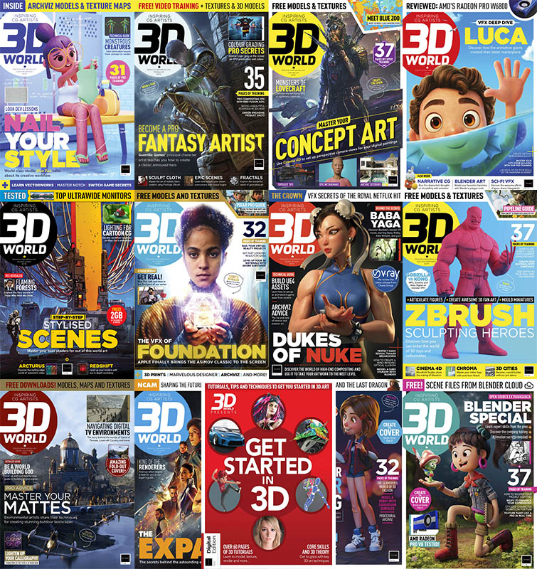 3D World UK – Full Year 2021 Issues Collection