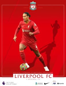 Liverpool FC Programmes – vs Arsenal – 20 November 2021