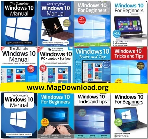 Windows 10 The Complete Manual, Tricks And Tips, For Beginners – Full Year 2021 Issues Collection