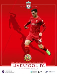 Liverpool FC Programmes – vs Leicester City – 10 February 2022