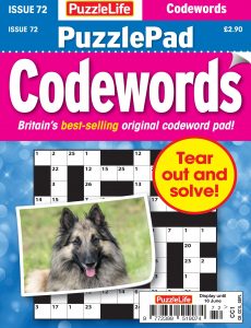 PuzzleLife PuzzlePad Codewords – Issue 72, 2022