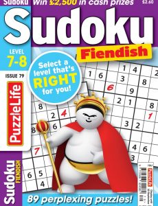 PuzzleLife Sudoku Fiendish – 01 August 2022