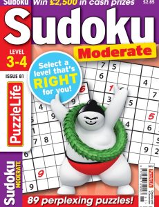 PuzzleLife Sudoku Moderate – Issue 81, 2022