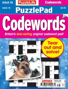 PuzzleLife PuzzlePad Codewords – Issue 78 2022