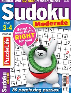 PuzzleLife Sudoku Moderate – Issue 85, 2023