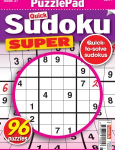 PuzzleLife PuzzlePad Sudoku Super – Issue 27 – August 2023