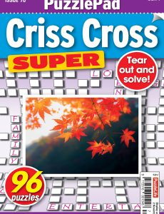 PuzzleLife PuzzlePad Criss Cross Super – Issue 70 – October…