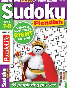 PuzzleLife Sudoku Fiendish – Issue 91 – October 2023