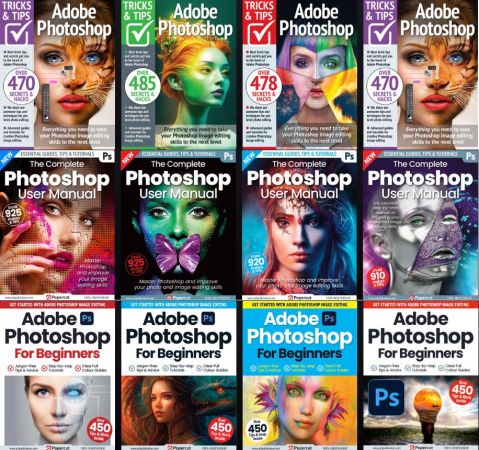 Adobe Photoshop The Complete Manual, Tricks And Tips, For Beginners – Full Year 2023 Issues Collection
