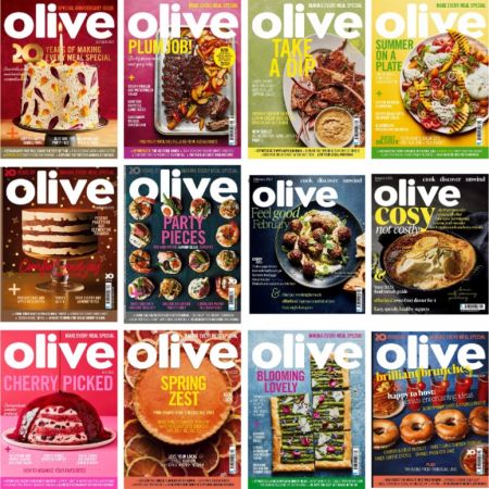 Olive Magazine – Full Year 2023 Issues Collection