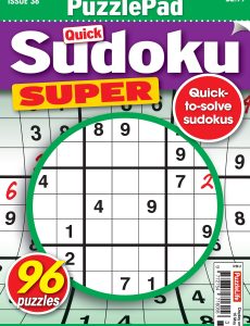 PuzzleLife PuzzlePad Sudoku Super – Issue 36 – 19 April 2024