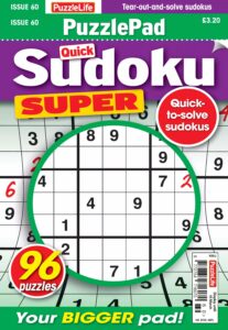 PuzzleLife PuzzlePad Sudoku Super – Issue 60, February 2026