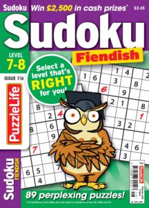 PuzzleLife Sudoku Fiendish 7-8 – Issue 116, March 2026