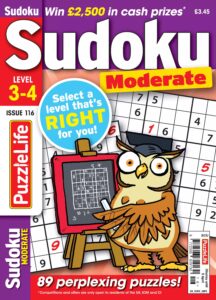 PuzzleLife Sudoku Moderate 3-4 – Issue 116, March 2026