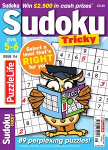 PuzzleLife Sudoku Tricky 5-6 – Issue 116, April 2026